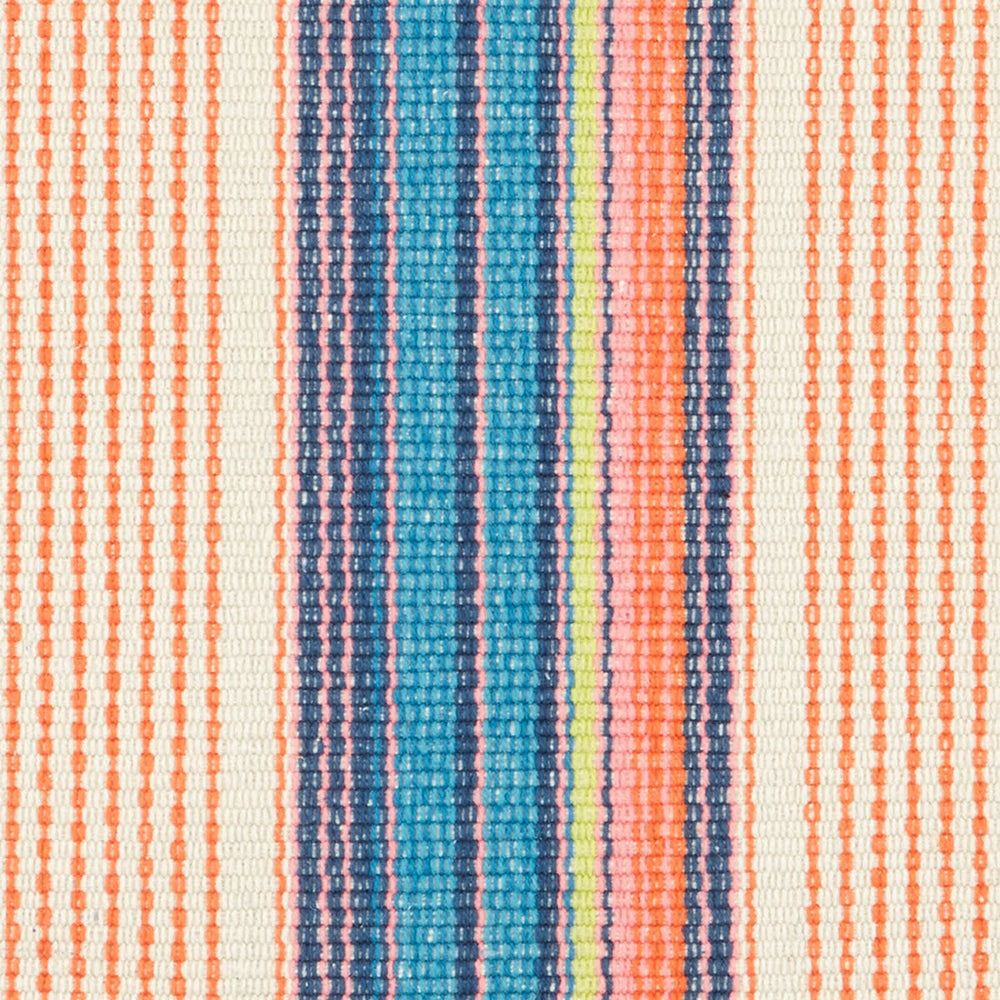 Sloane Stripe Handwoven Cotton Rug Swatch | Sunset