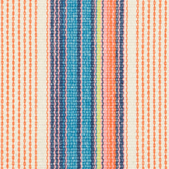 Sloane Stripe Handwoven Cotton Rug Swatch | Sunset