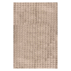 Ivana Checkered Plush Cloud Washable Rug | Taupe