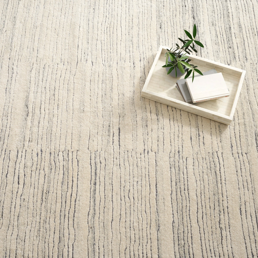 Avery Hand Tufted Wool Rug | Pewter Blue