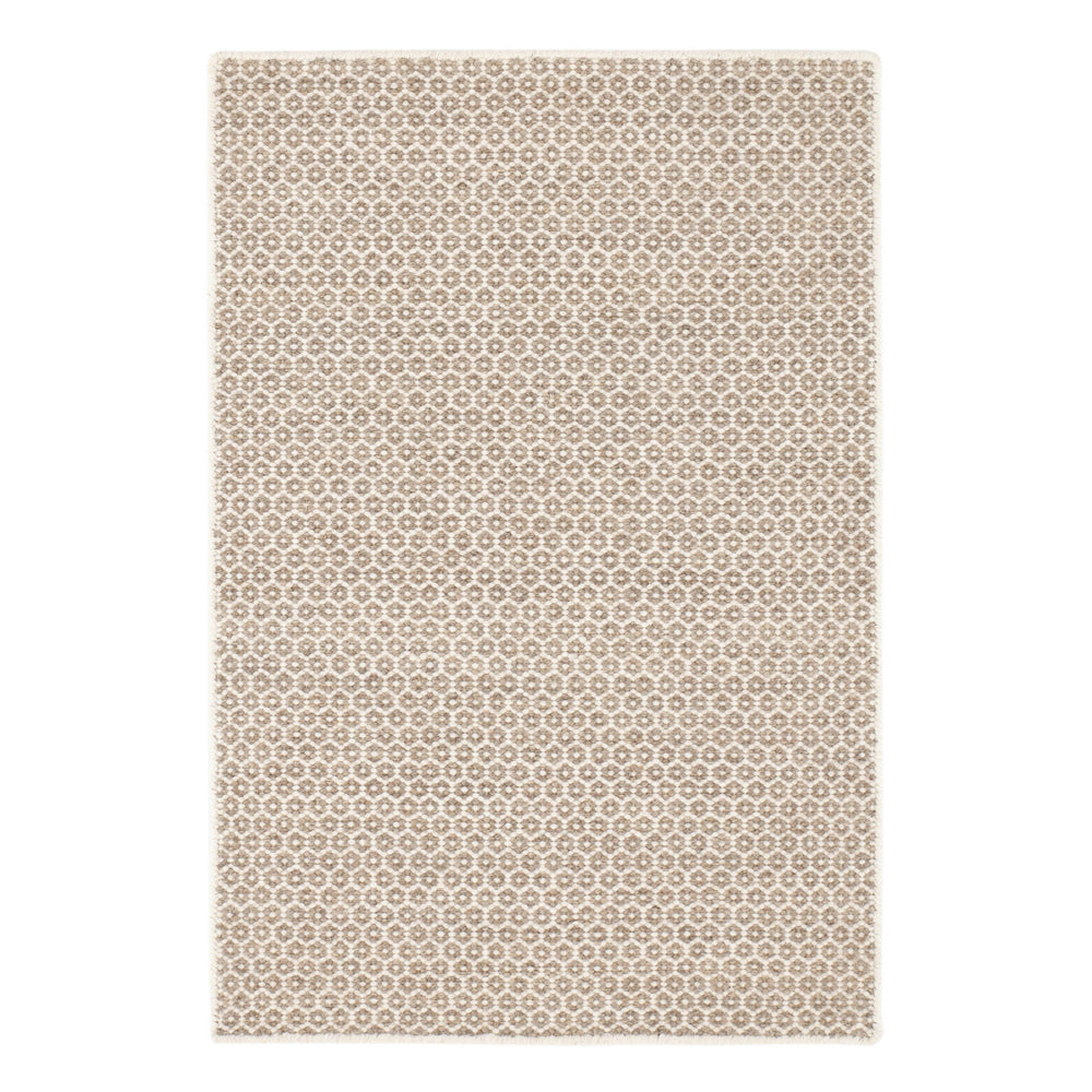 Honeycomb Natural Handwoven Wool Custom Rug | Natural