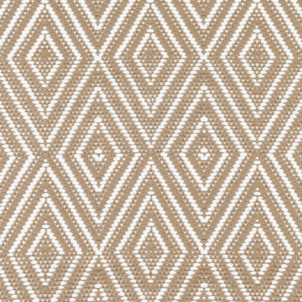 Diamond Handwoven Indoor/Outdoor Rug Swatch | Khaki/White