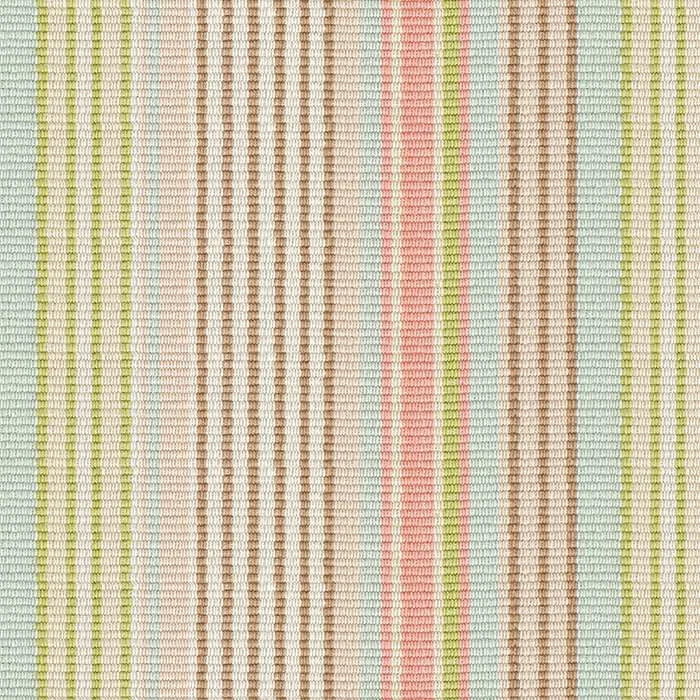 Ana Ticking Machine Washable Rug Swatch | Aqua