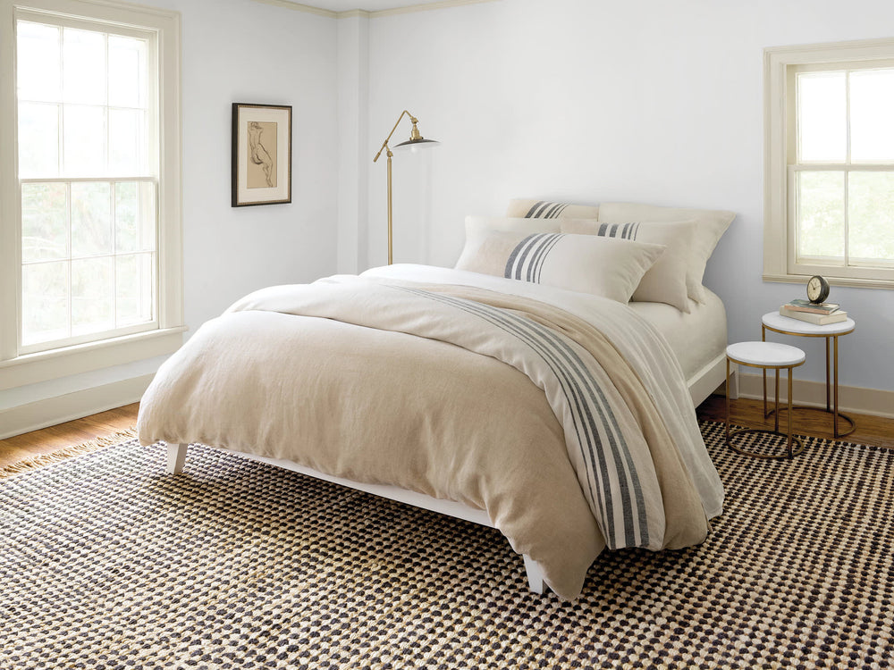 Linen Chenille Stripe Duvet Cover | Neutral
