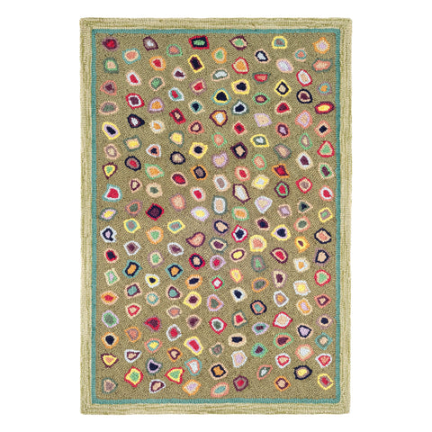 Cat's Paw Hand Micro Hooked Wool Rug | Sage