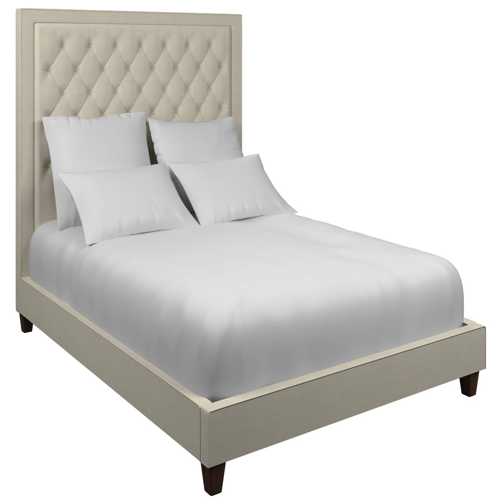 Stonington Tufted Bed | Estate Linen Pearl Grey