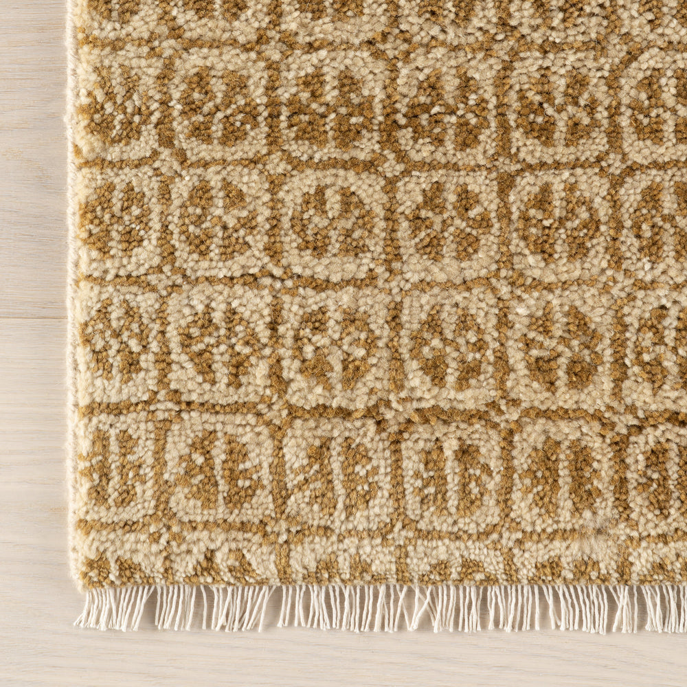Tullie Hand Knotted Wool Rug | Ochre