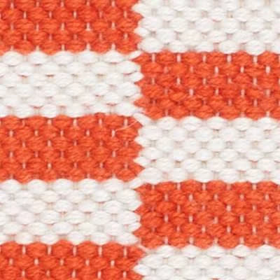 Sailing Stripe Handwoven Indoor/Outdoor Rug Swatch | Tangerine