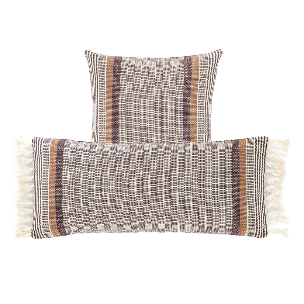 Xavier Stripe Decorative Pillow Cover | Brown