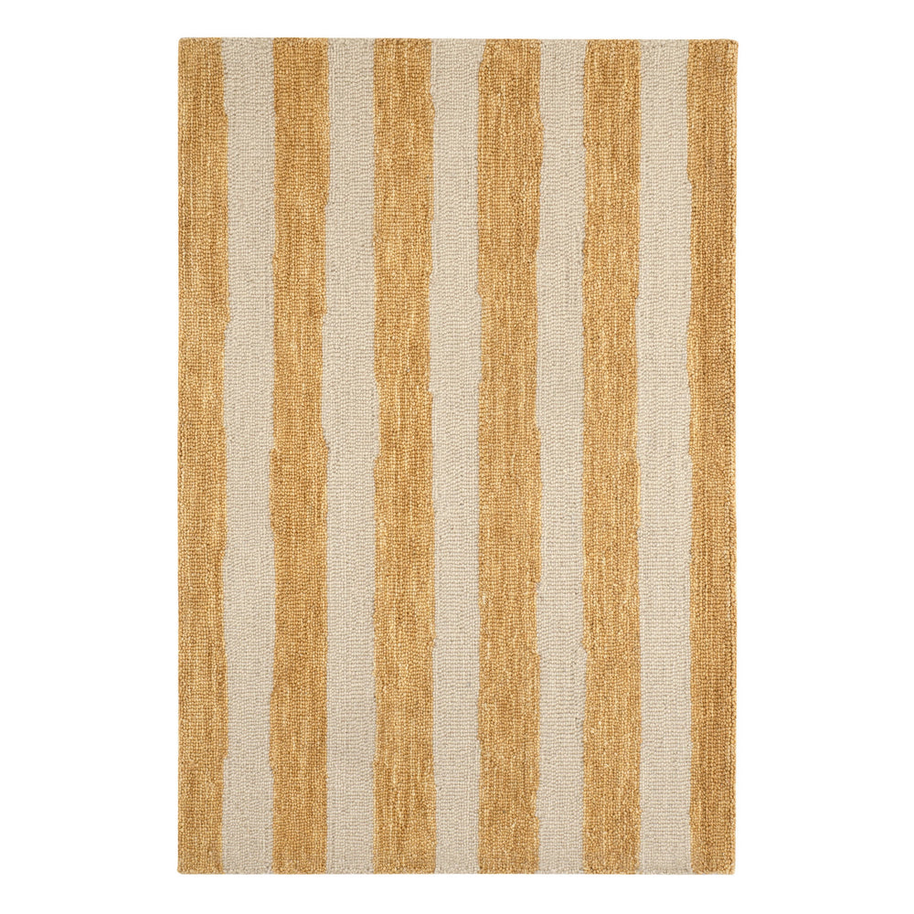 Silas Stripe Hand Micro Hooked Wool Rug | Gold