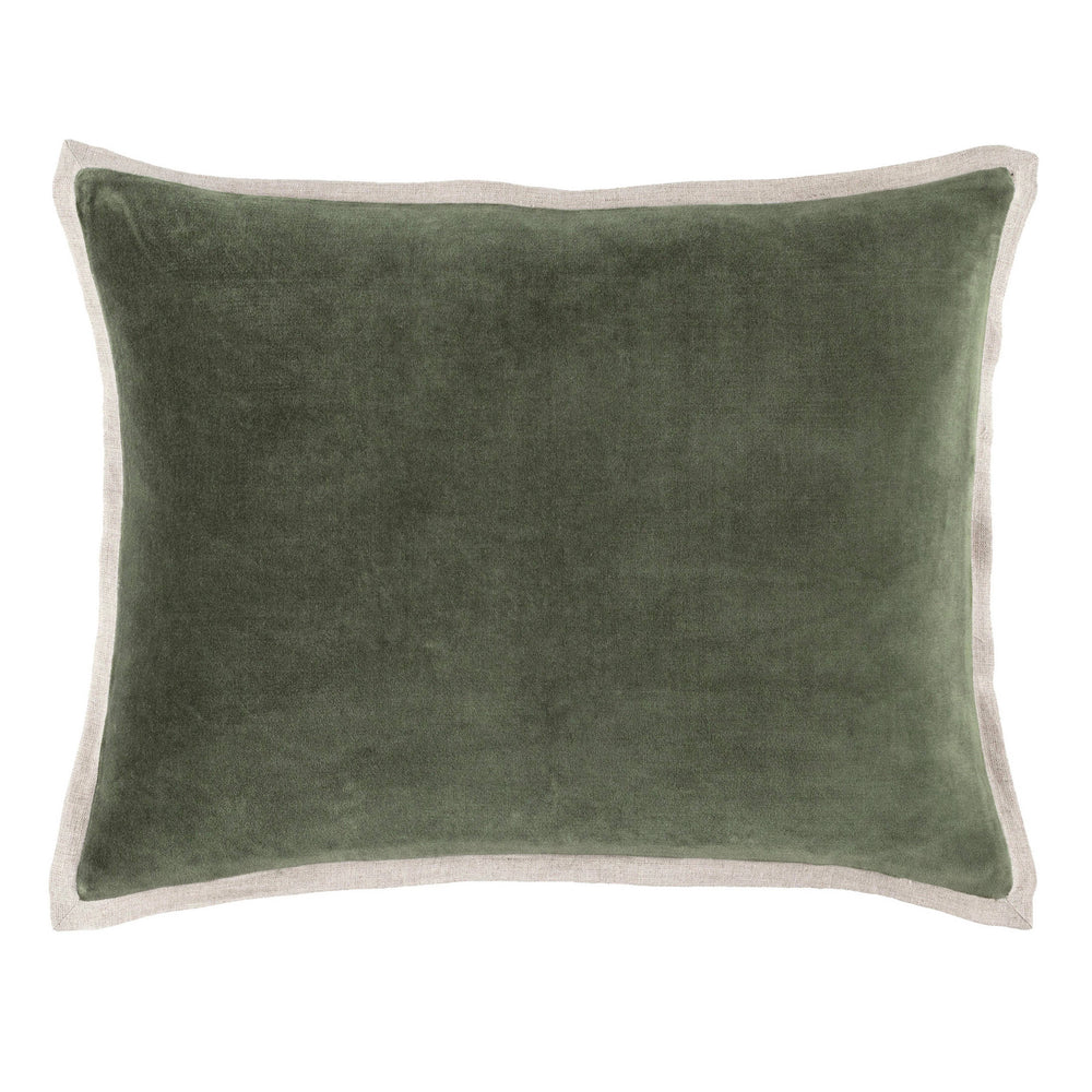 Gehry Velvet/Linen Decorative Pillow Cover | Sage