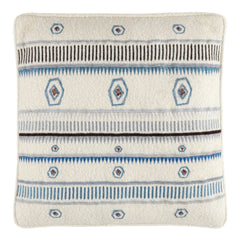 Spring Bush Embroidered Decorative Pillow Cover | Blue