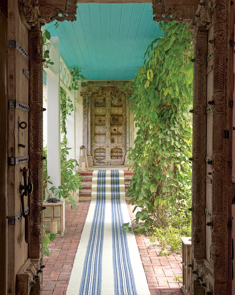 Road Runner Handwoven Indoor/Outdoor Rug | Blue