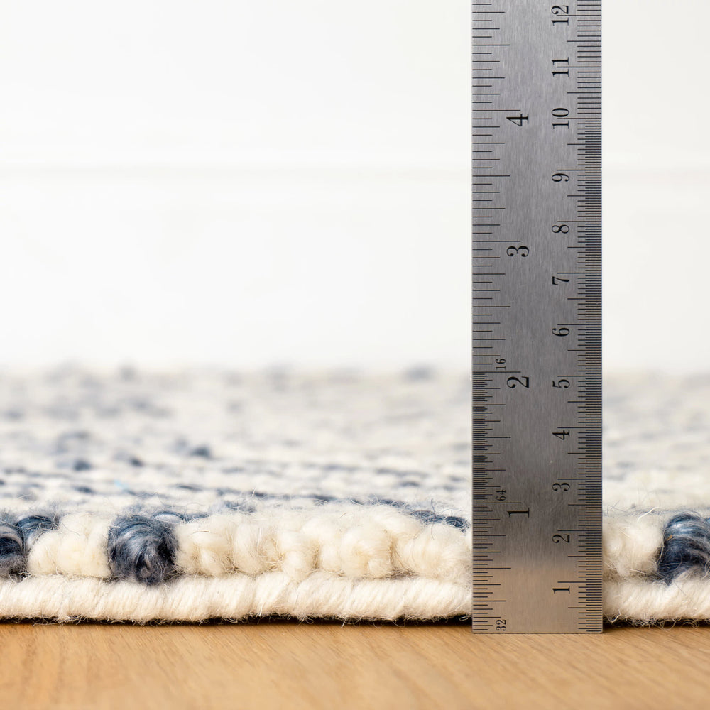 Layers Hand Hooked Wool Rug | Indigo