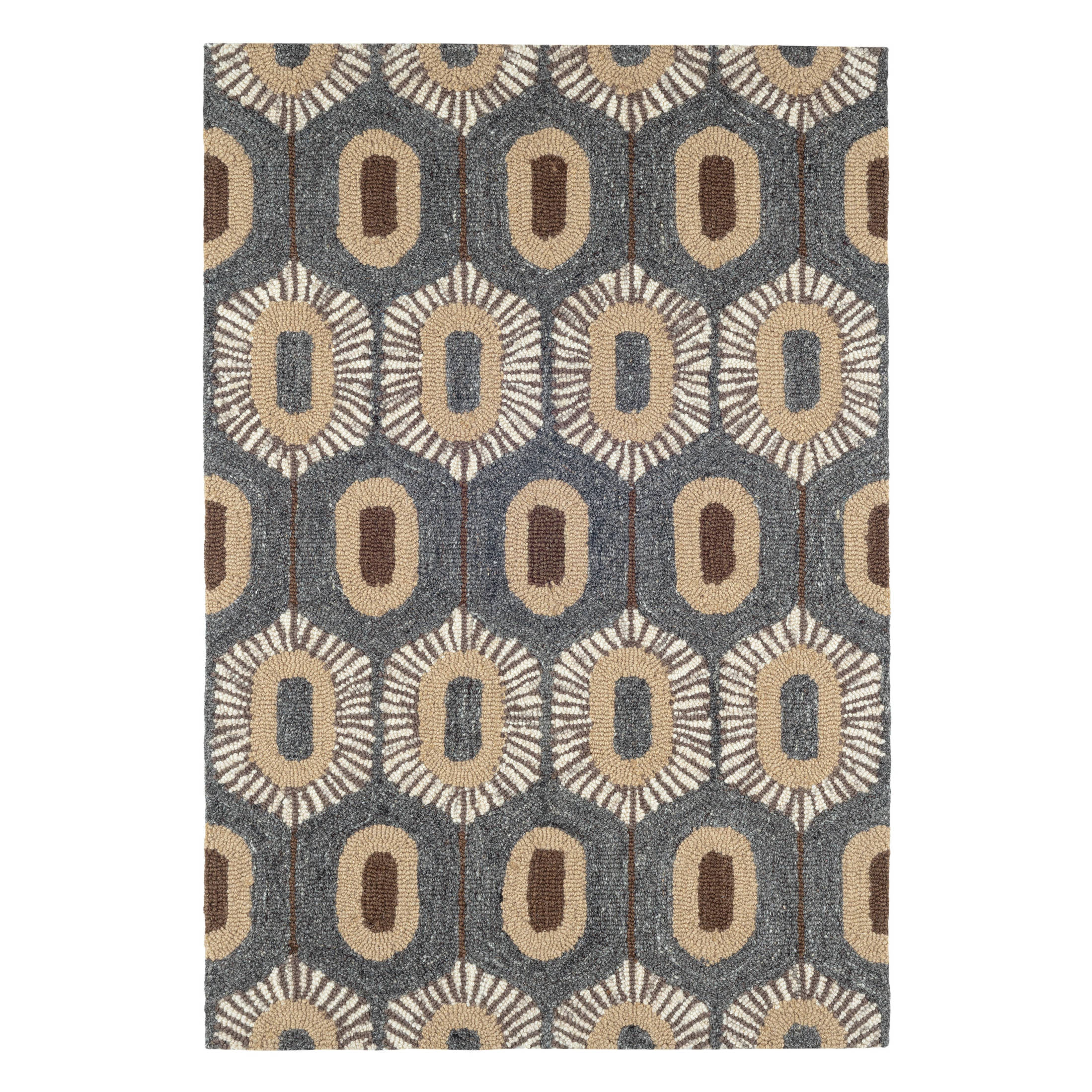 Stowe Hand Micro Hooked Wool Rug | Grey – Annie Selke