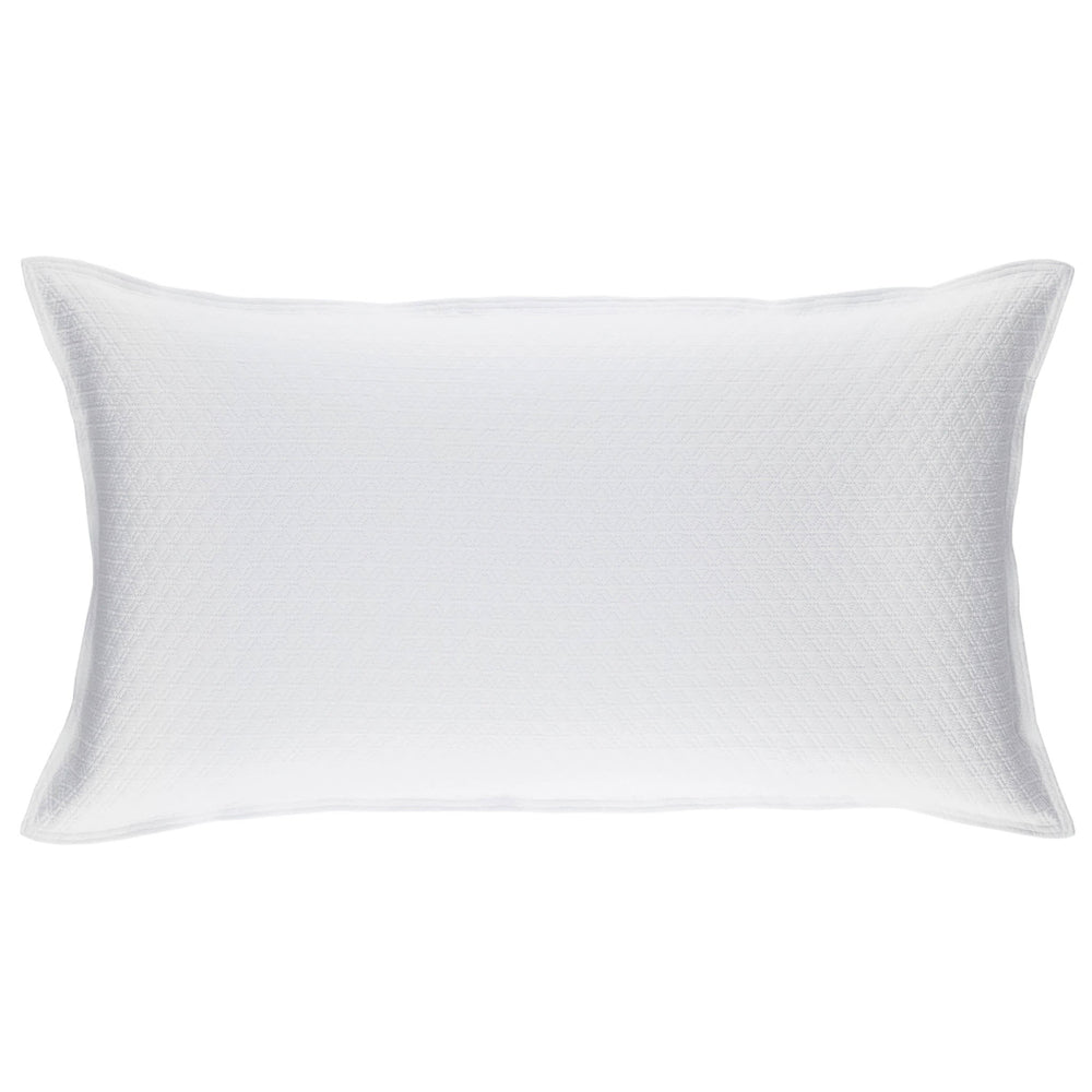 Diamond Matelasse Sham | White