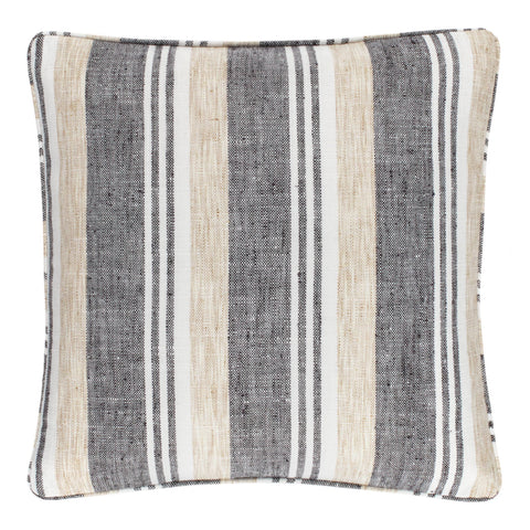 Chasm Stripe Indoor/Outdoor Decorative Pillow Cover | Black
