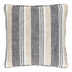 Chasm Stripe Indoor/Outdoor Decorative Pillow Cover | Black