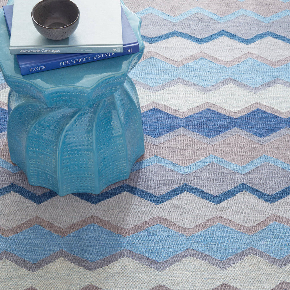Safety Net Handwoven Indoor/Outdoor Rug | Blue