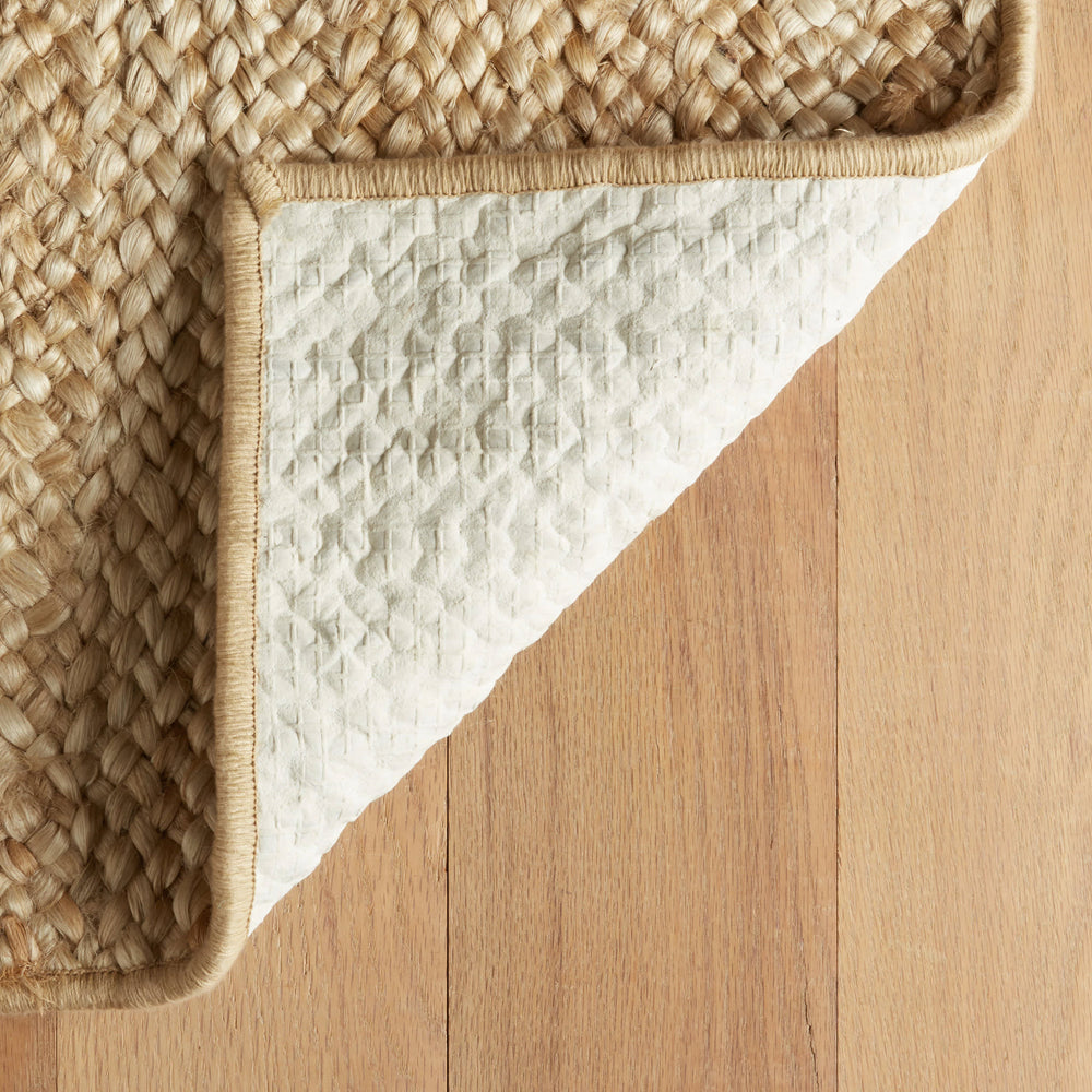 Collins Braided Woven Jute Custom Rug | Natural