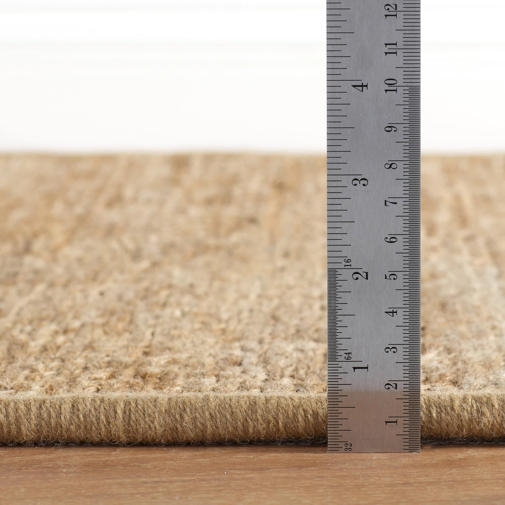 Willa Braided Woven Hemp Custom Rug | Natural