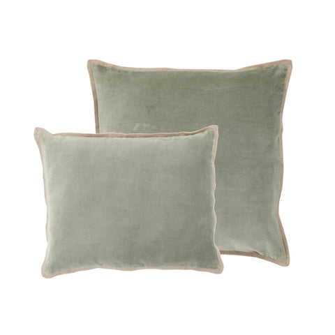 Gehry Velvet/Linen Decorative Pillow Cover | Desert Sage