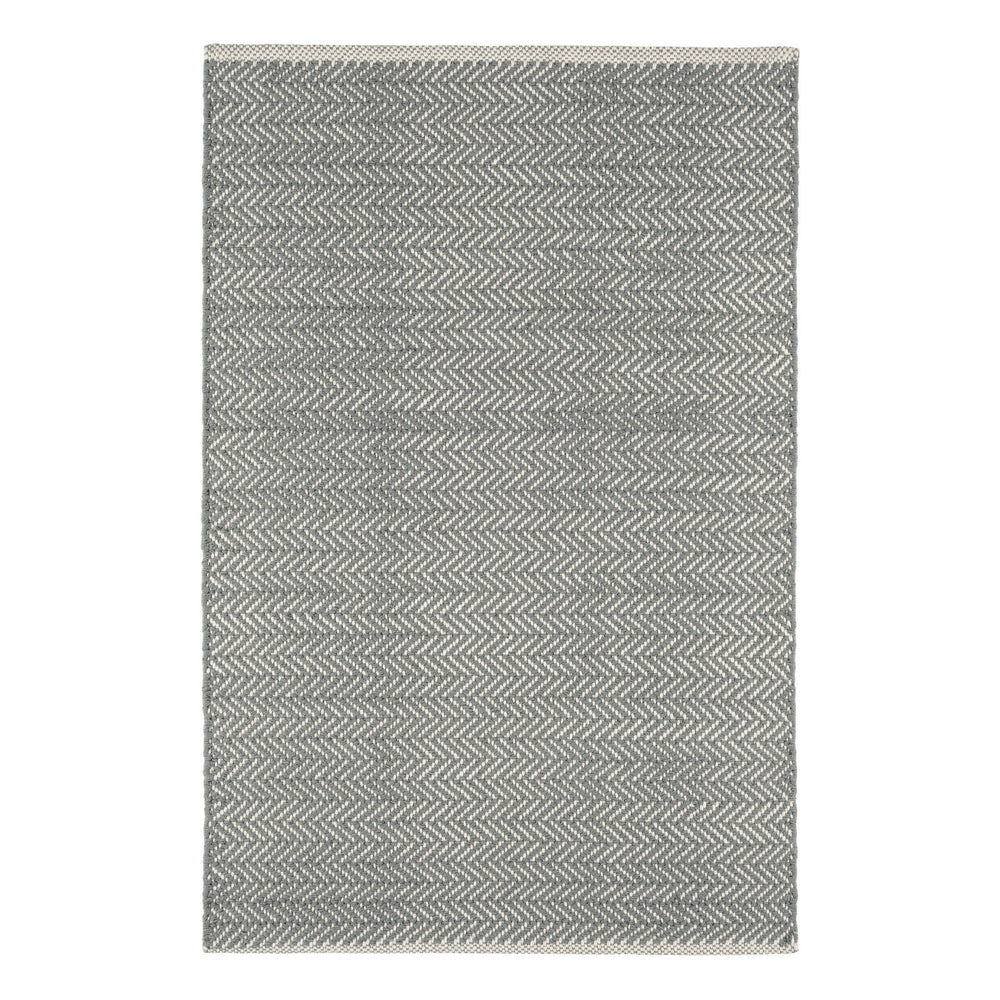 Herringbone Handwoven Cotton Rug | Swedish Blue
