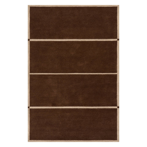 Mira Mid-Century Geometric Rug | Brown