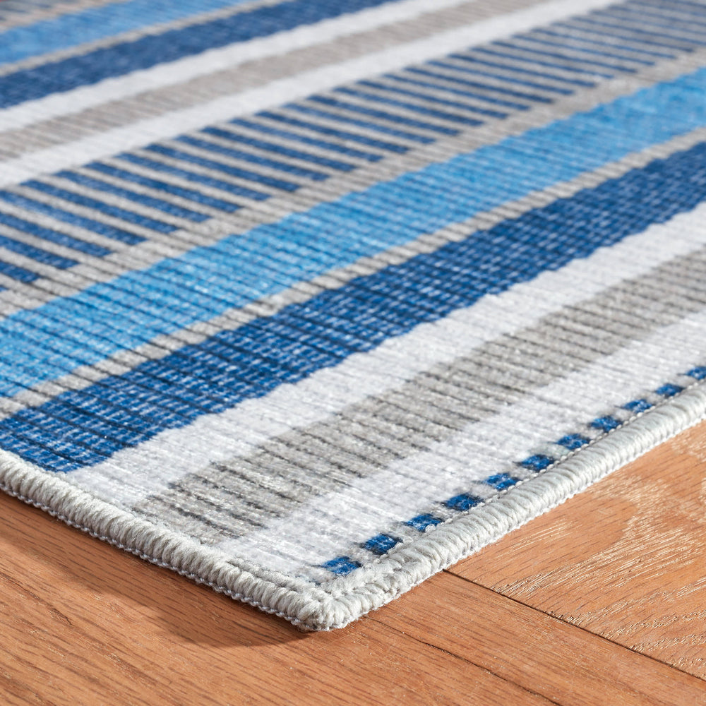 Always Greener Machine Washable Rug | Blue/Grey