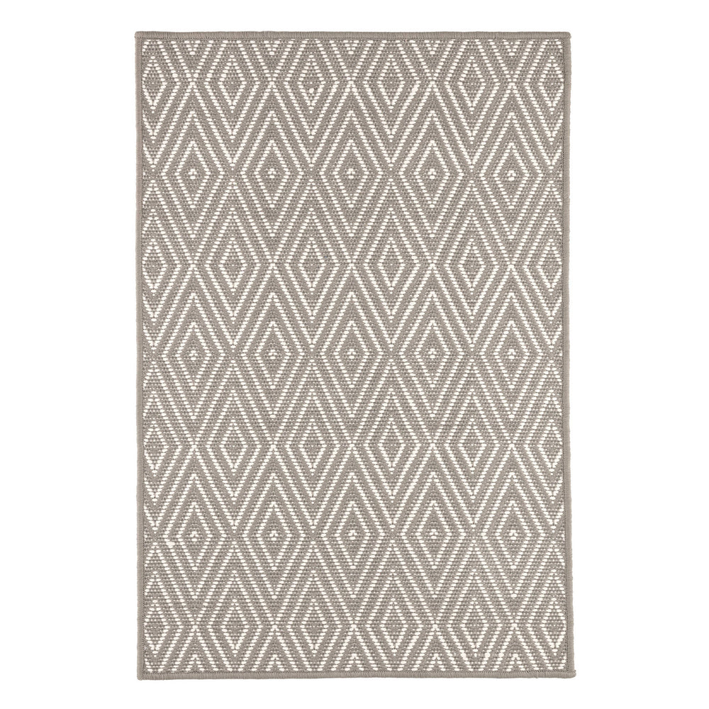 Diamond Handwoven Indoor/Outdoor Rug | Fieldstone/Ivory
