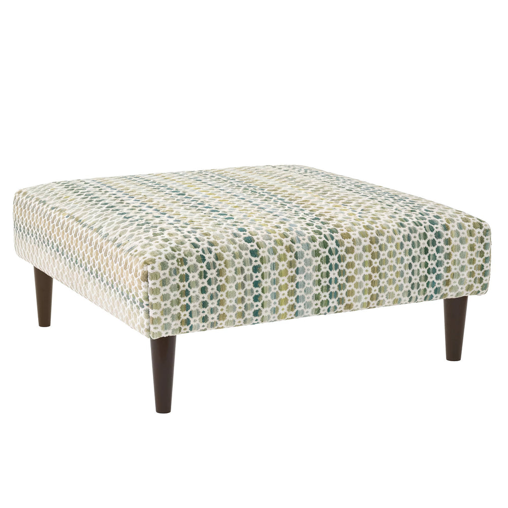 Poppy Rug Ottoman | Moss