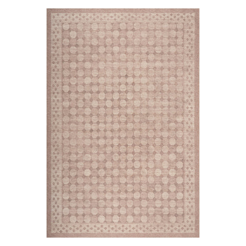 Selima Traditional Geometric Washable Rug | Peach