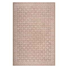 Selima Traditional Geometric Washable Rug | Peach