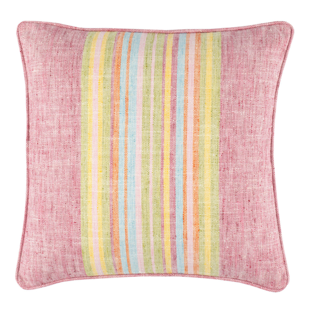 Clover Stripe Decorative Indoor/Outdoor Pillow Cover | Fuchsia