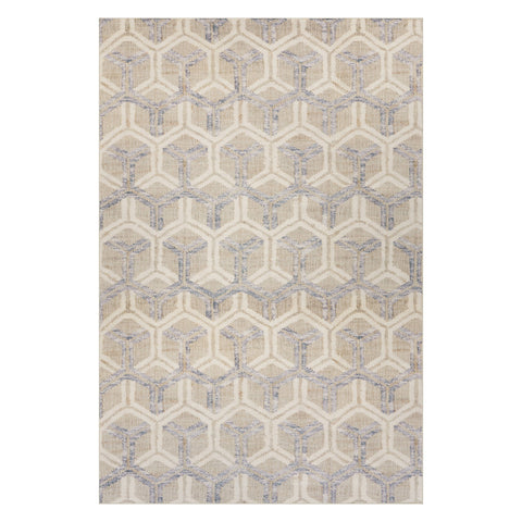 Senava Modern Geometric Washable Rug | Grey
