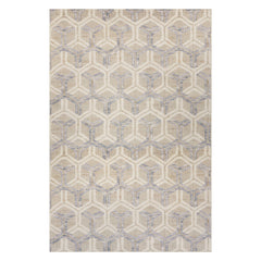 Senava Modern Geometric Washable Rug | Grey