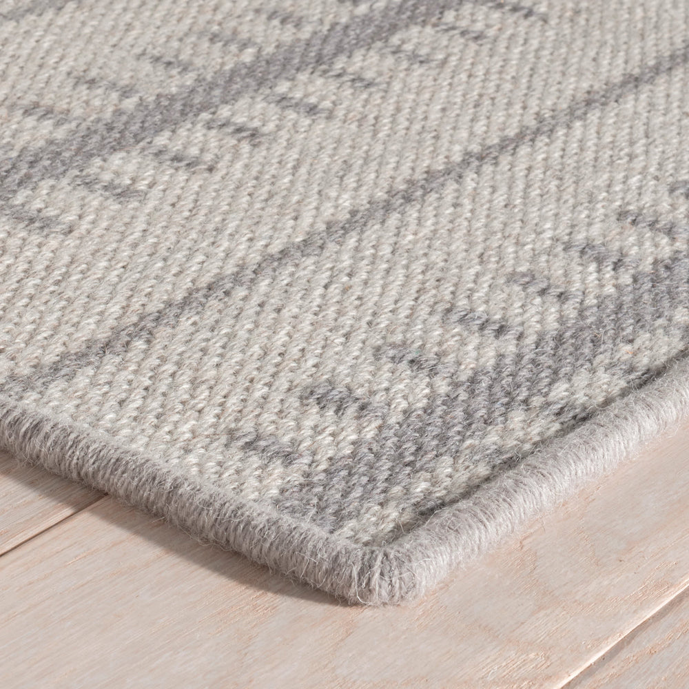 Tailor Stripe Woven Wool Custom Rug | Charcoal