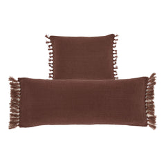 Evelyn Linen Decorative Pillow Cover | Russet