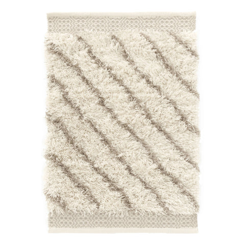 Moroccan Lines Handwoven Performance Rug | Grey