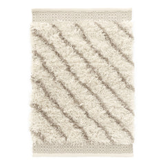 Moroccan Lines Handwoven Performance Rug | Grey