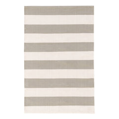 Catamaran Stripe Handwoven Indoor/Outdoor Rug | Platinum/Ivory