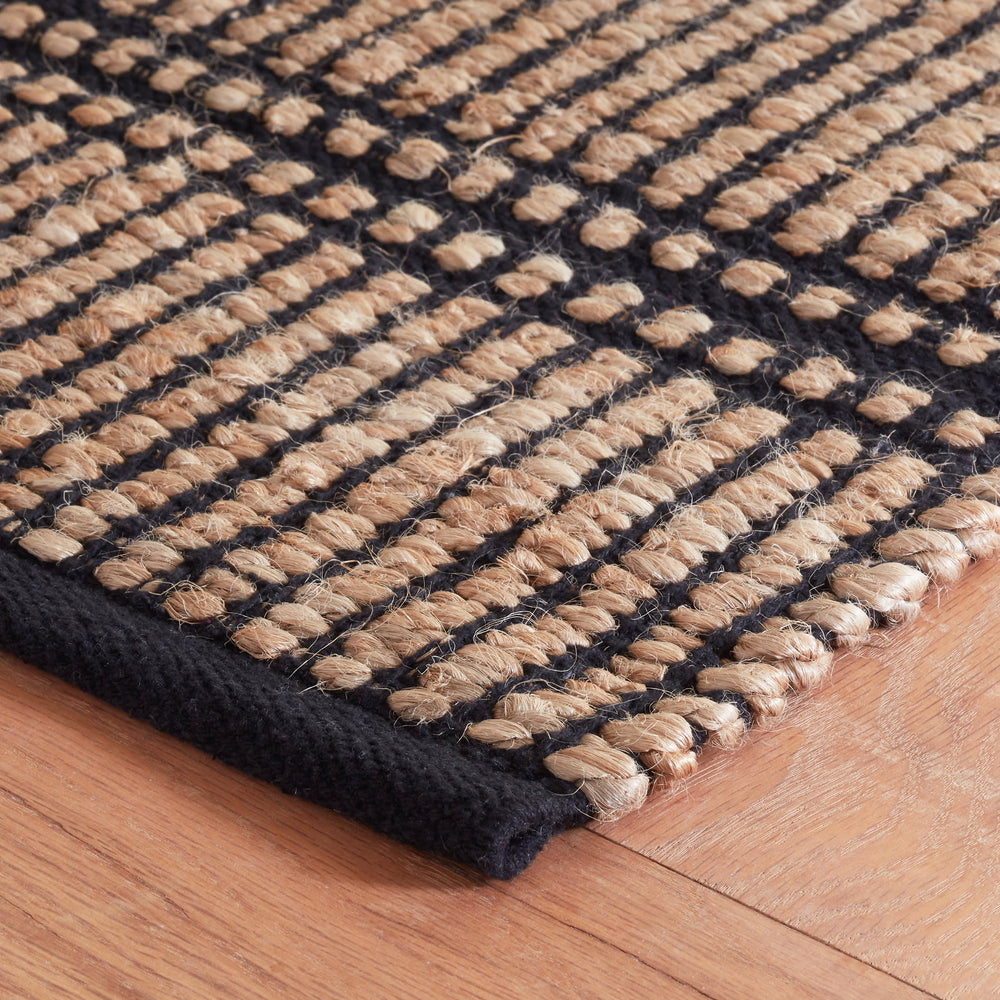 Arbor Handwoven Jute Rug | Black