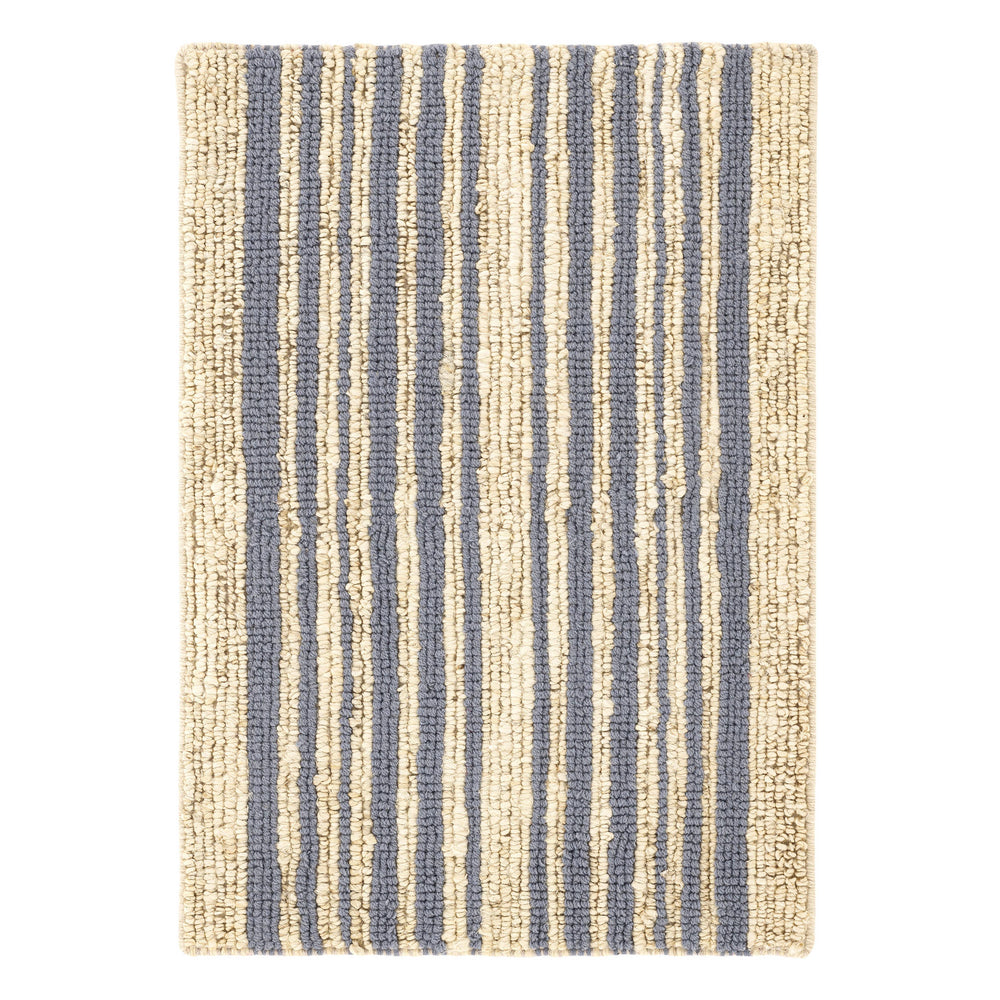 Calder Stripe Handwoven Jute Rug | Pewter Blue