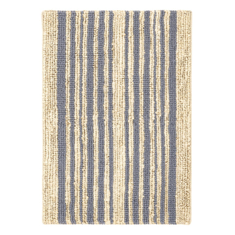 Calder Stripe Handwoven Jute Rug | Pewter Blue