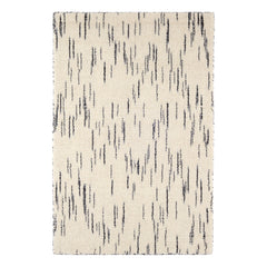 Ozzie Hand Loom Knotted Wool Rug | Black/White