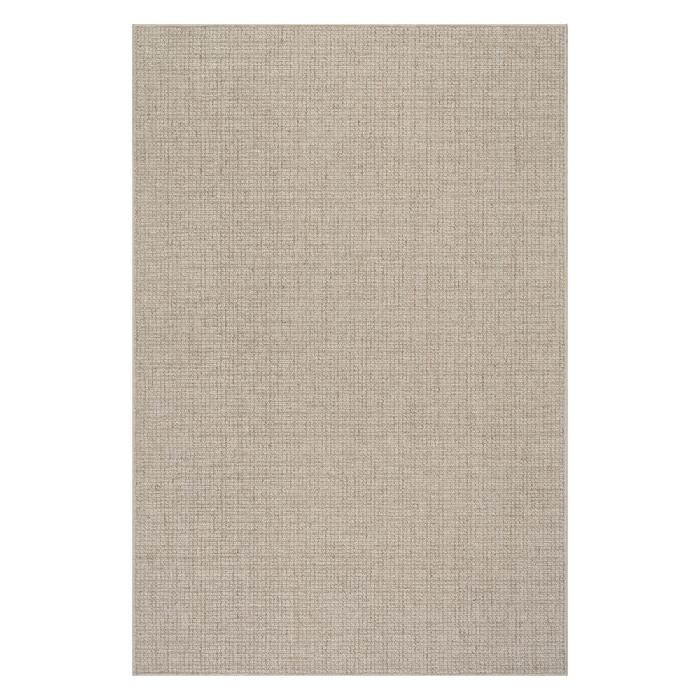 Yadira Geometric Woven Wool Custom Rug | Natural