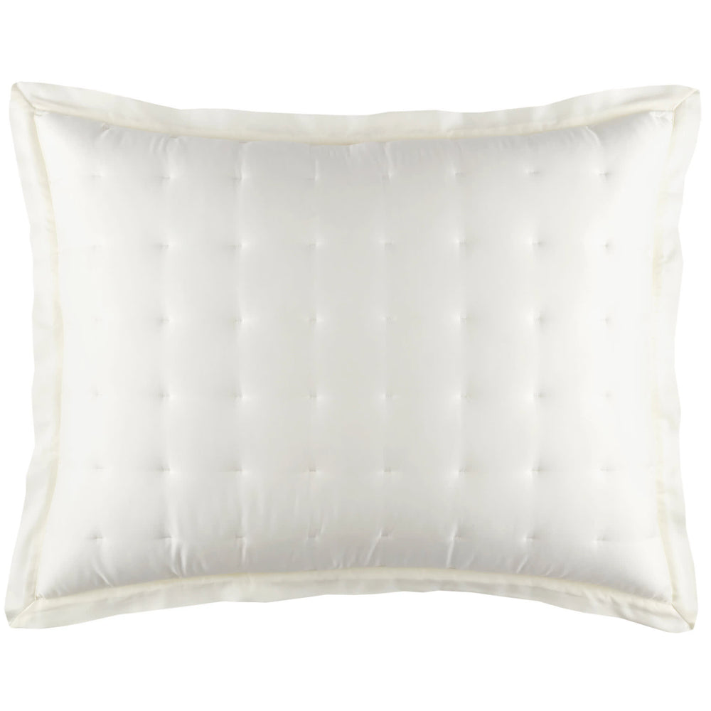 Silken Solid Puff Sham | Ivory