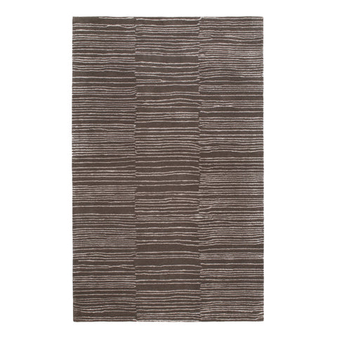 Striae Hand Tufted Wool Rug | Grey
