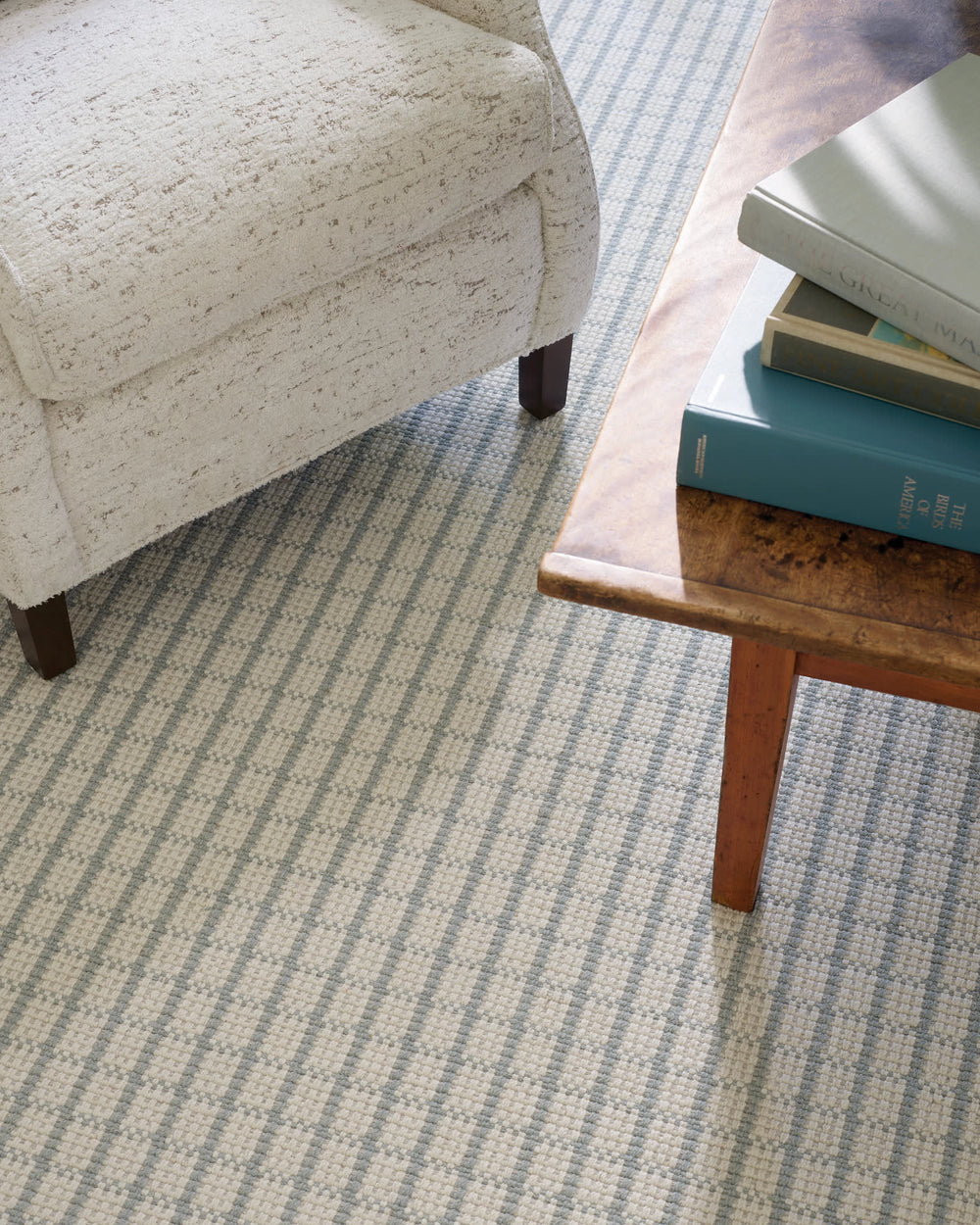 Lawrence Woven Wool Custom Rug | Seaglass