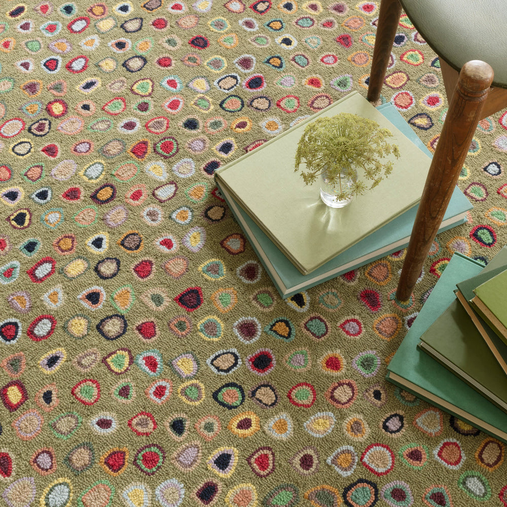 Cats Paw Hand Micro Hooked Wool Rug | Sage